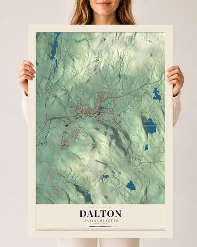 Dalton, Massachusetts map print - 24 x 36 archival matte print