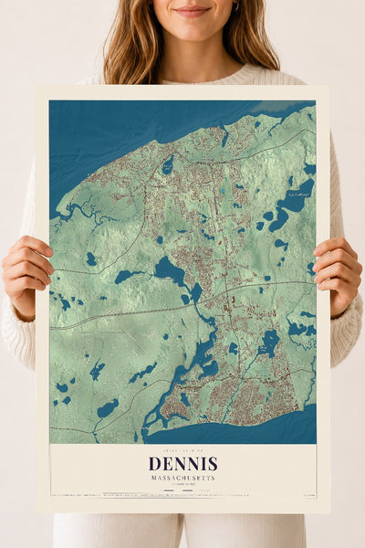 Dennis, Massachusetts map print - 18 x 24 archival matte print