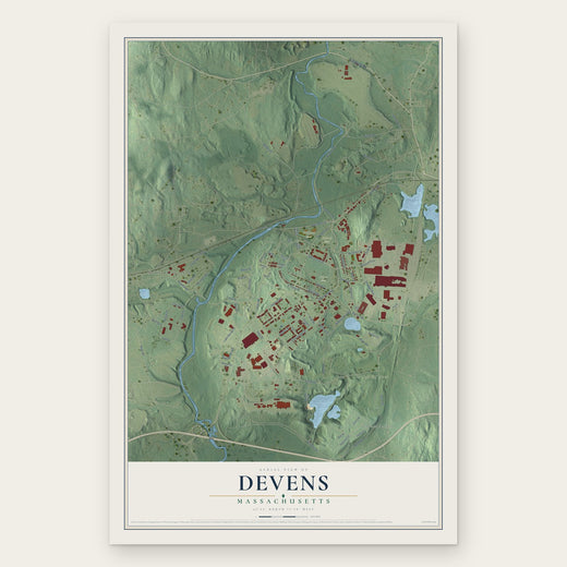 Devens, Massachusetts map print, the full design