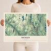 Map of Dudley, Massachusetts, 12 x 18 inch unframed archival matte print