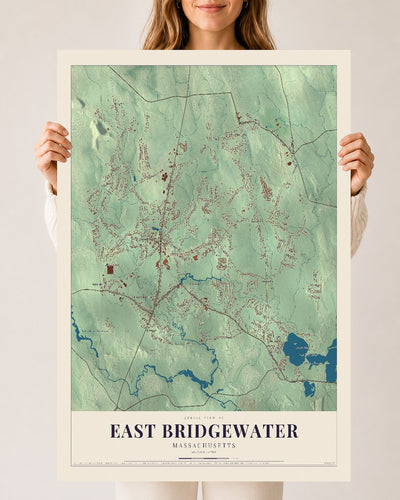 East Bridgewater, Massachusetts map print - 24 x 36 archival matte print