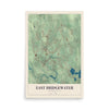 Map of East Bridgewater, Massachusetts, 12 x 18 inch unframed archival matte print