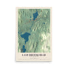 Map of East Brookfield, Massachusetts, 12 x 18 inch unframed archival matte print