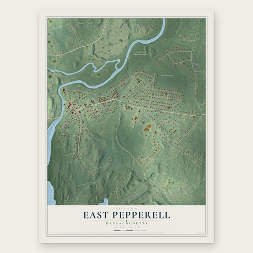 East Pepperell, Massachusetts map print, the full design