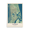Map of Eastham, Massachusetts, 12 x 18 inch unframed archival matte print