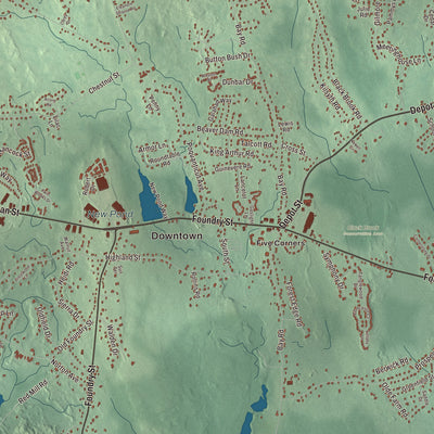 Street and neighborhood detail from the Easton, Massachusetts map