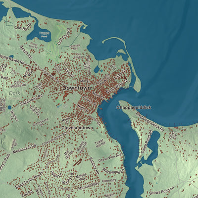 Street and neighborhood detail from the Edgartown, Massachusetts map