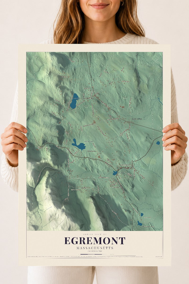 Egremont, Massachusetts map print - 18 x 24 archival matte print