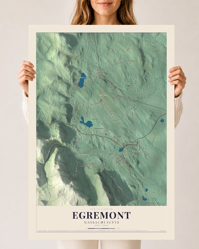 Egremont, Massachusetts map print - 24 x 36 archival matte print