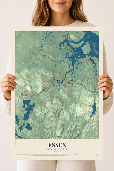 Essex, Massachusetts map print - 18 x 24 archival matte print
