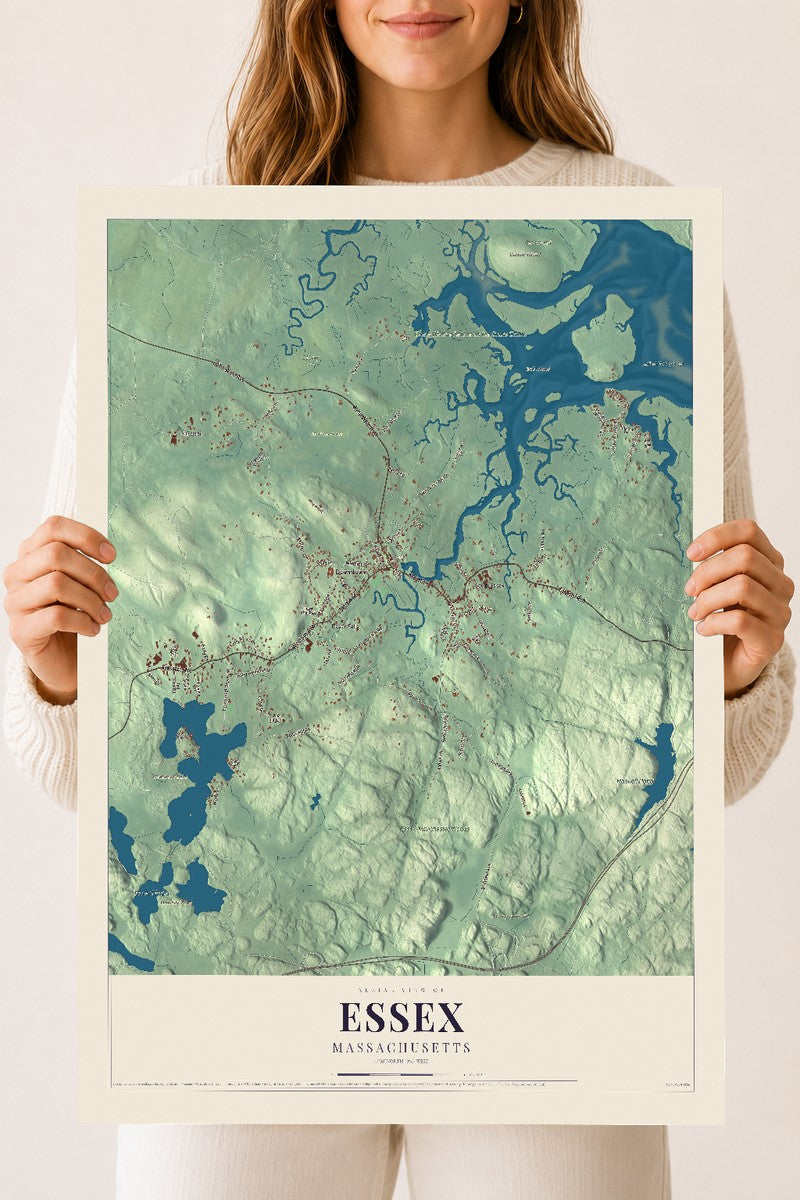 Essex, Massachusetts map print - 18 x 24 archival matte print