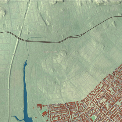 Terrain and local geography detail from the Everett, Massachusetts map