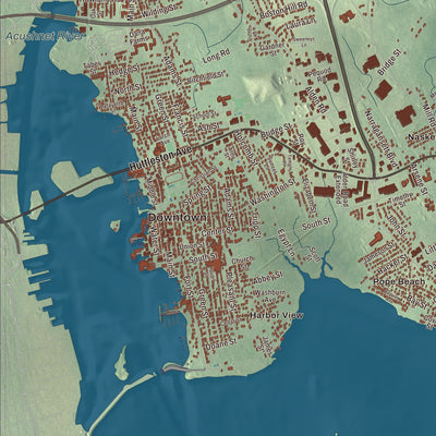 Street and neighborhood detail from the Fairhaven, Massachusetts map