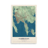 Map of Fairhaven, Massachusetts, 12 x 18 inch unframed archival matte print