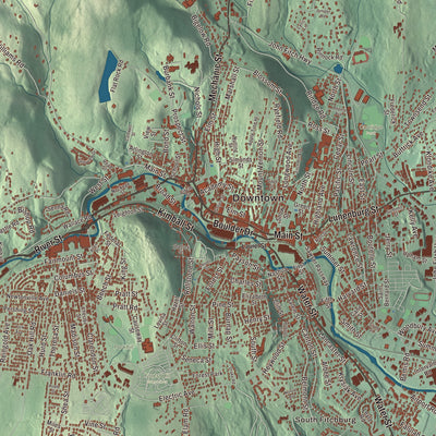 Street and neighborhood detail from the Fitchburg, Massachusetts map