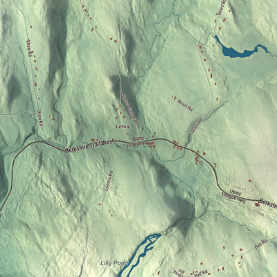 Street and neighborhood detail from the Goshen, Massachusetts map