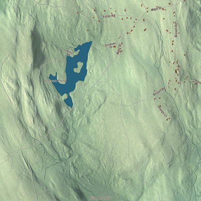 Terrain and local geography detail from the Goshen, Massachusetts map