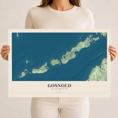Gosnold, Massachusetts map print - 12 x 18 archival matte print