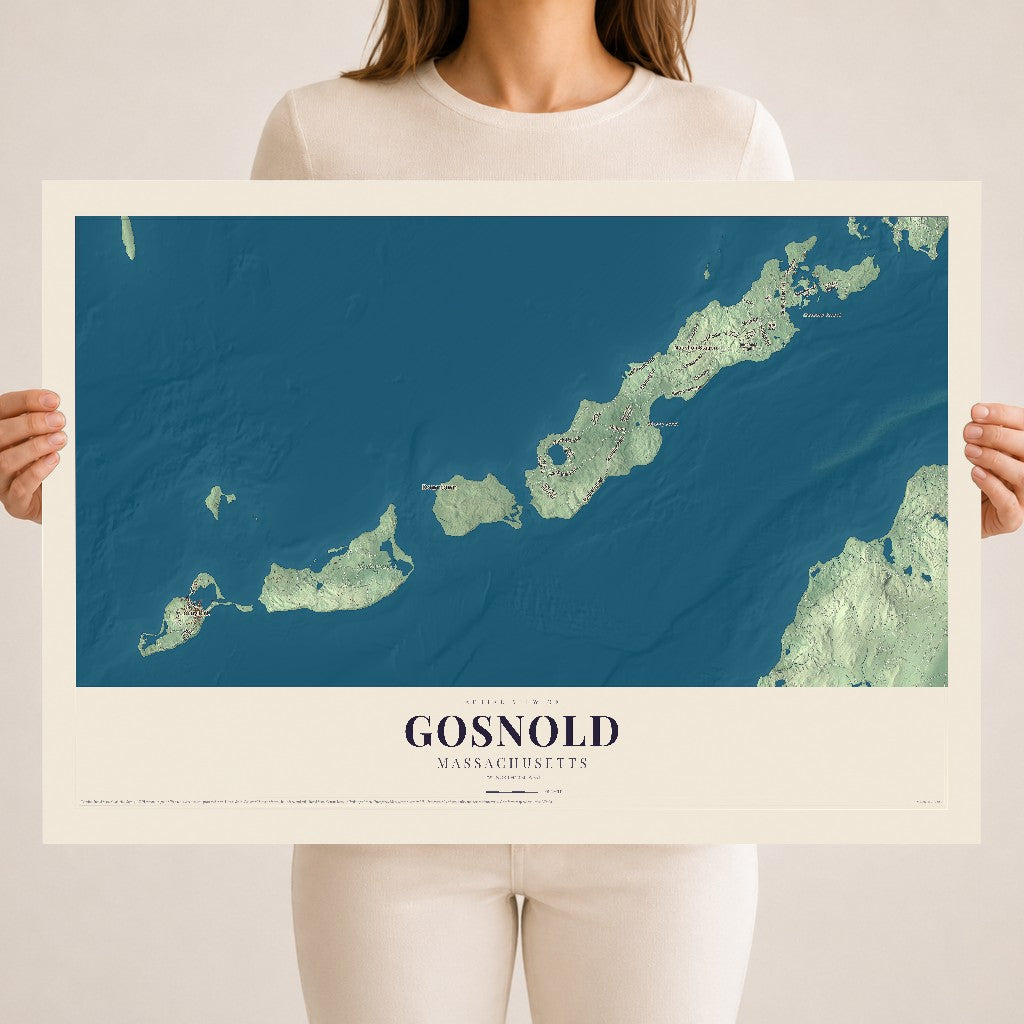 Gosnold, Massachusetts map print - 18 x 24 archival matte print