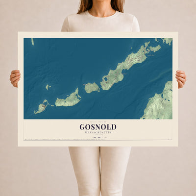 Gosnold, Massachusetts map print - 24 x 36 archival matte print