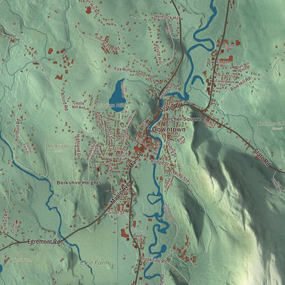 Street and neighborhood detail from the Great Barrington, Massachusetts map