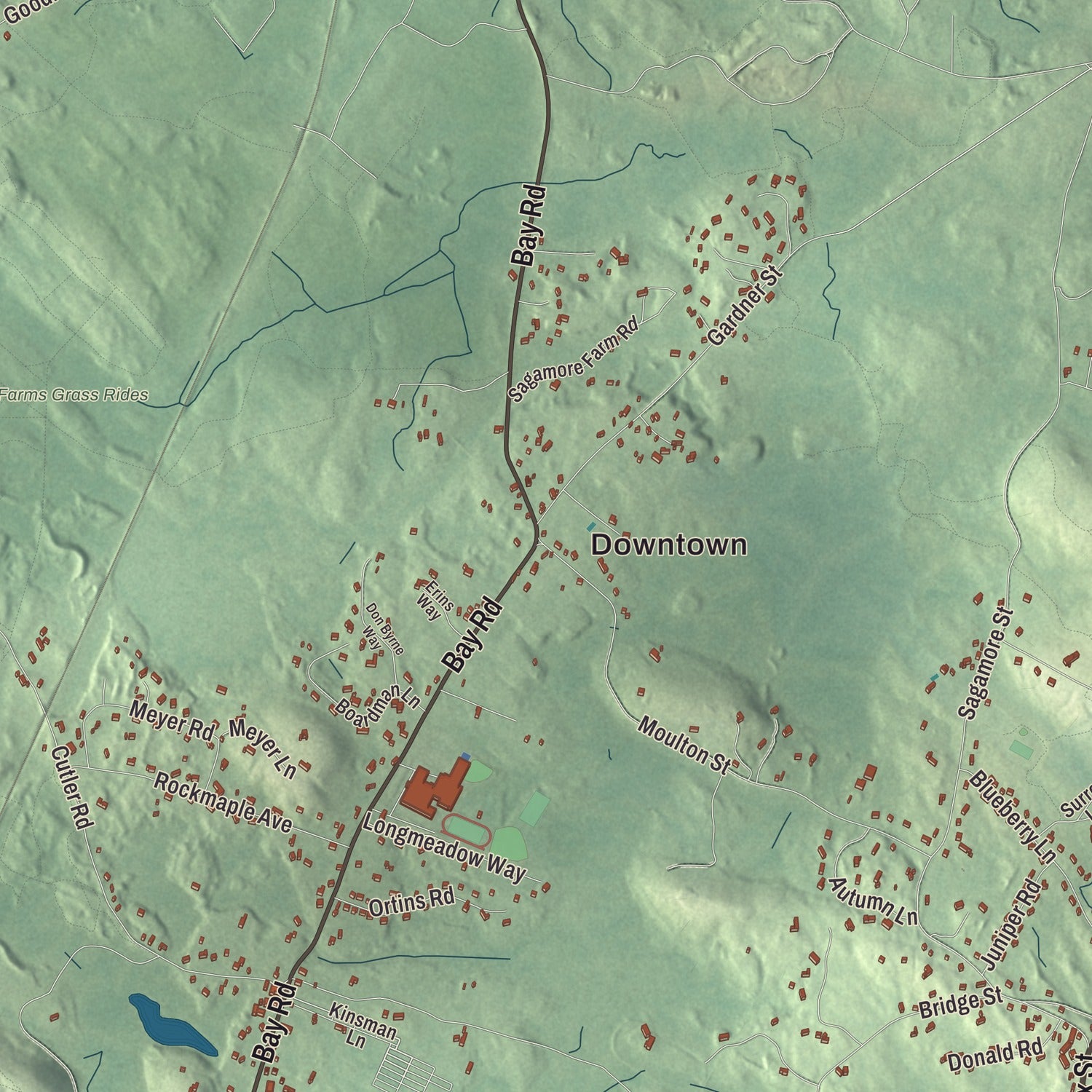 Street and neighborhood detail from the Hamilton, Massachusetts map