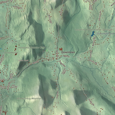 Street and neighborhood detail from the Hampden, Massachusetts map