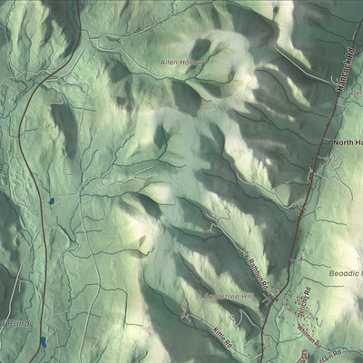 Terrain and local geography detail from the Hancock, Massachusetts map