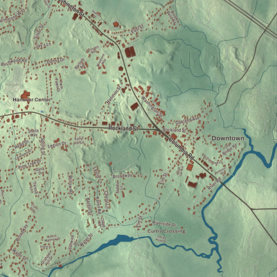Street and neighborhood detail from the Hanover, Massachusetts map