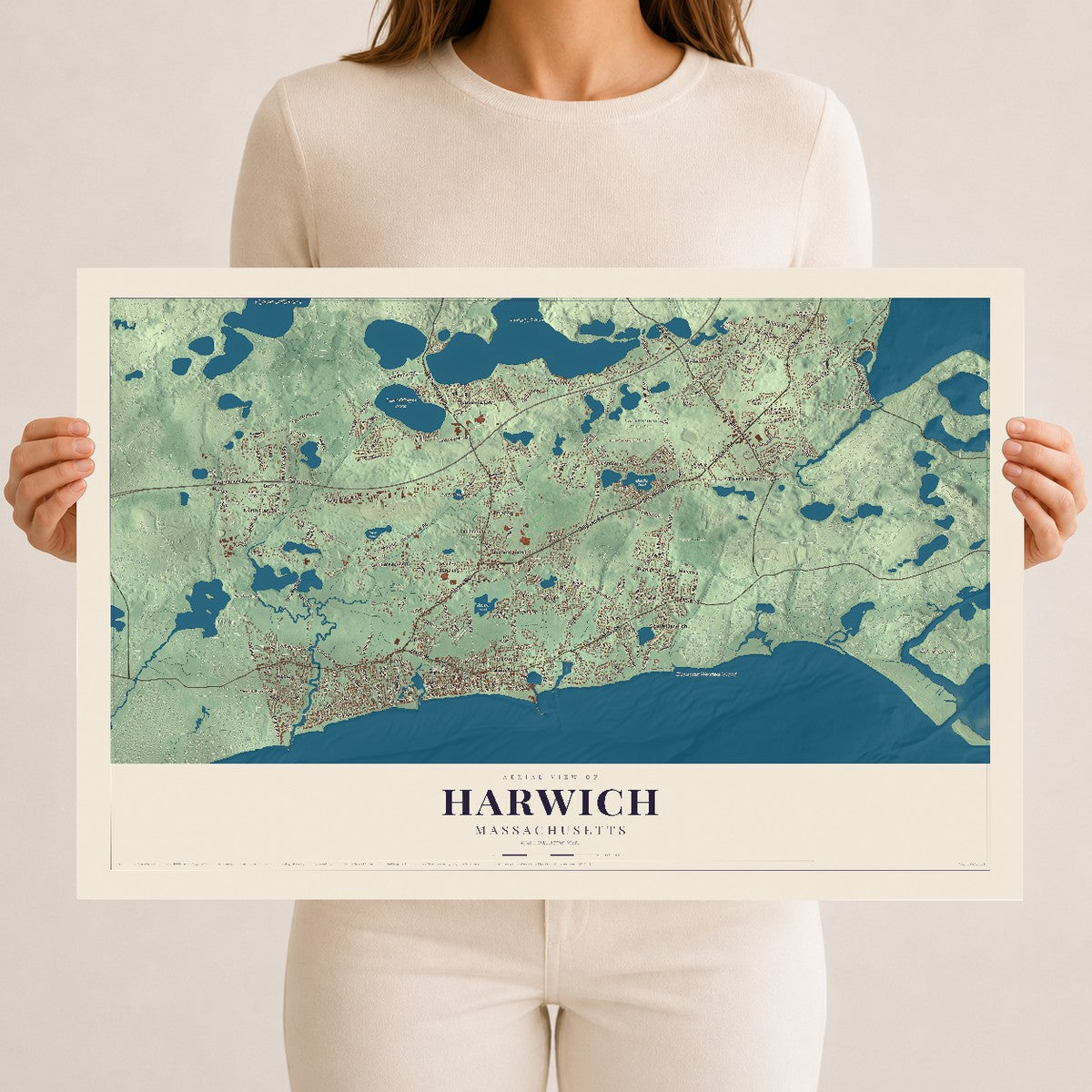 Harwich, Massachusetts map print - 12 x 18 archival matte print
