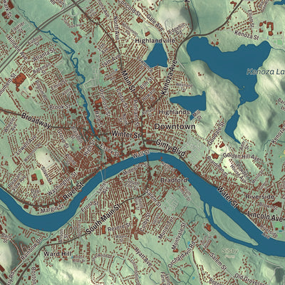 Street and neighborhood detail from the Haverhill, Massachusetts map
