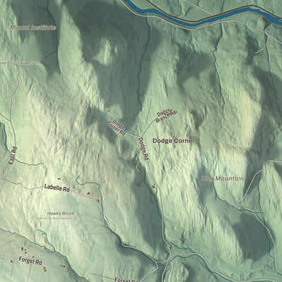 Street and neighborhood detail from the Hawley, Massachusetts map