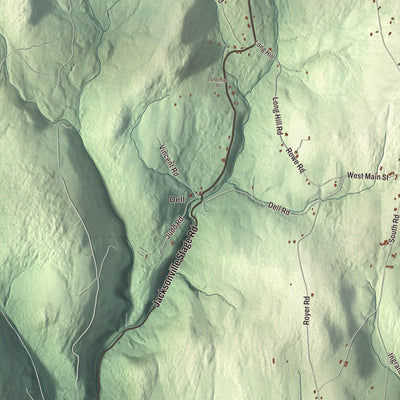 Street and neighborhood detail from the Heath, Massachusetts map