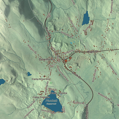 Street and neighborhood detail from the Hinsdale, Massachusetts map