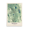 Map of Hinsdale, Massachusetts, 12 x 18 inch unframed archival matte print