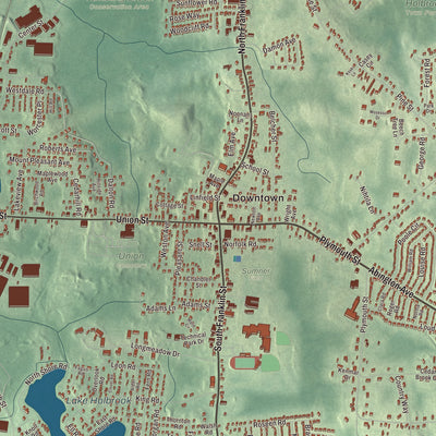 Street and neighborhood detail from the Holbrook, Massachusetts map