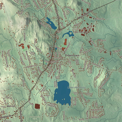 Street and neighborhood detail from the Holliston, Massachusetts map