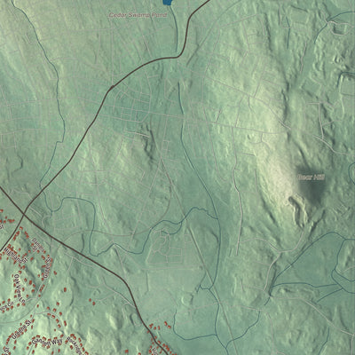 Terrain and local geography detail from the Hopedale, Massachusetts map