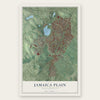 Jamaica Plain, Massachusetts map print, the full design