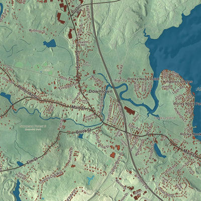 Street and neighborhood detail from the Kingston, Massachusetts map