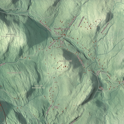 Street and neighborhood detail from the Leverett, Massachusetts map