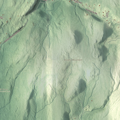 Terrain and local geography detail from the Leverett, Massachusetts map