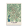 Map of Lexington, Massachusetts, 12 x 18 inch unframed archival matte print