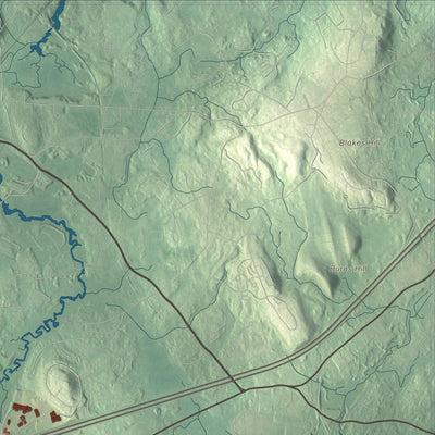 Terrain and local geography detail from the Littleton, Massachusetts map