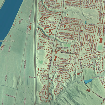 Street and neighborhood detail from the Longmeadow, Massachusetts map