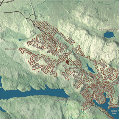 Terrain and local geography detail from the Lynn, Massachusetts map