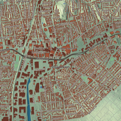 Street and neighborhood detail from the Malden, Massachusetts map