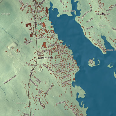 Street and neighborhood detail from the Marion, Massachusetts map