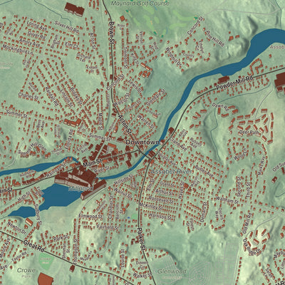 Street and neighborhood detail from the Maynard, Massachusetts map