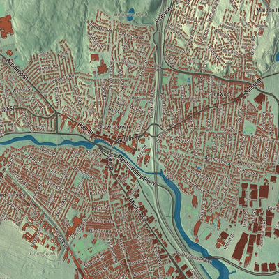 Street and neighborhood detail from the Medford, Massachusetts map